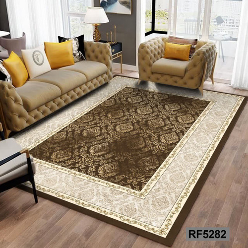 روفرشی طرح سنتی قهوه ای و سفید کد RF5282
