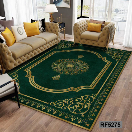 روفرشی طرح سنتی سبز و طلایی کد RF5275