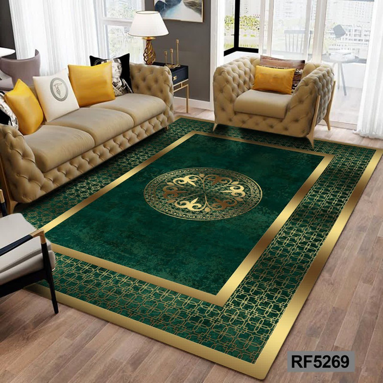 روفرشی طرح مدرن سبز و طلایی کد RF5269