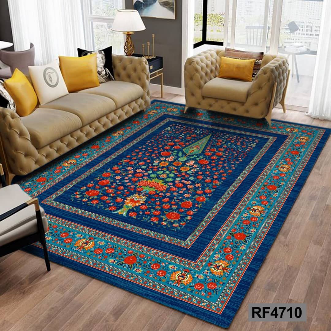 فرشینه مخمل ابریشم | طرح سنتی  کد RF4710