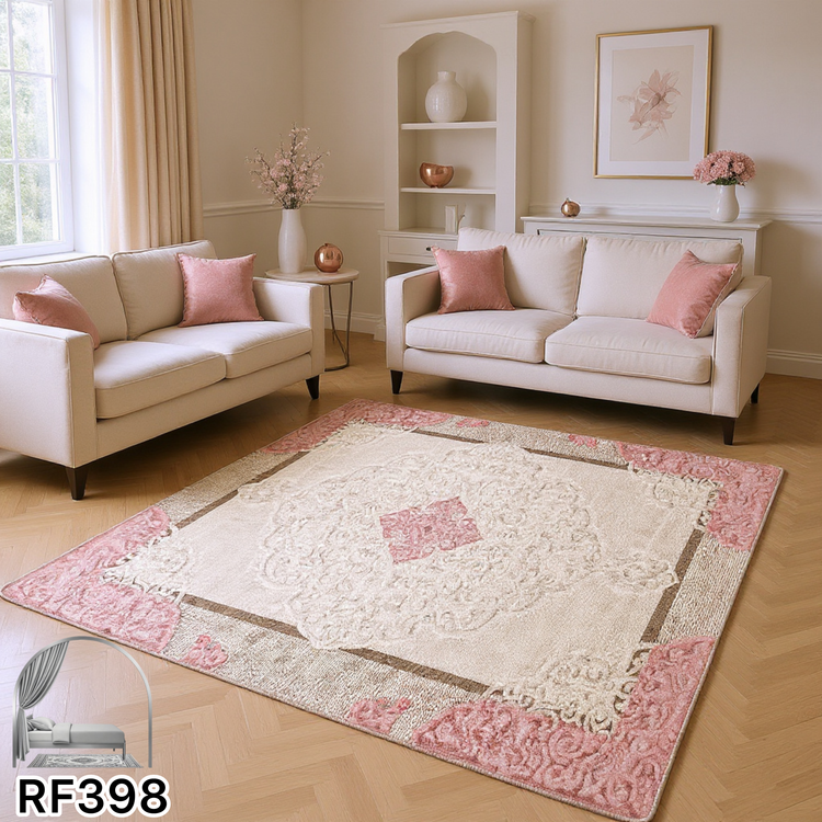 فرشینه مخمل ابریشم | طرح سنتی کد RF398