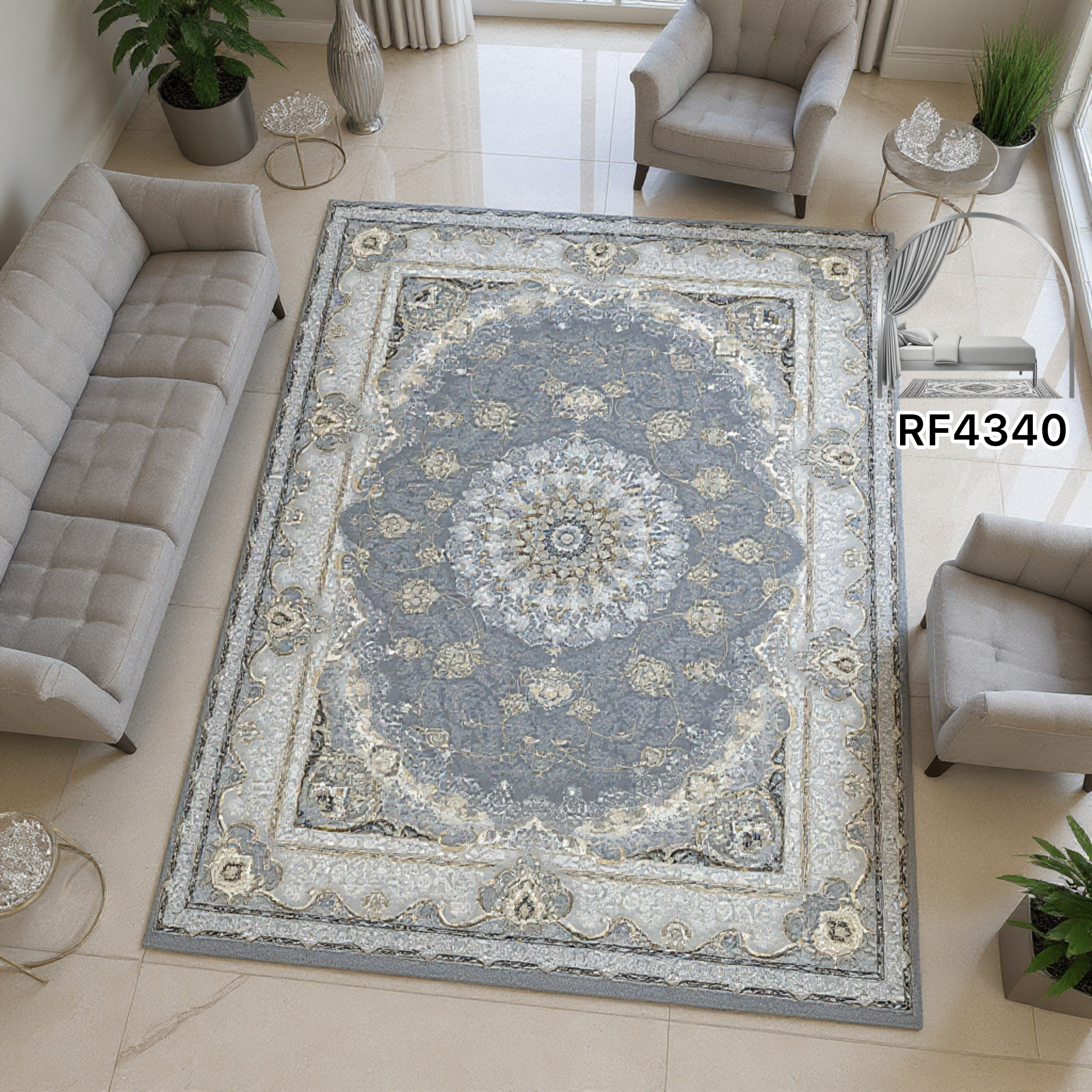 فرشینه طرح سنتی  کد RF۴۳۴۰