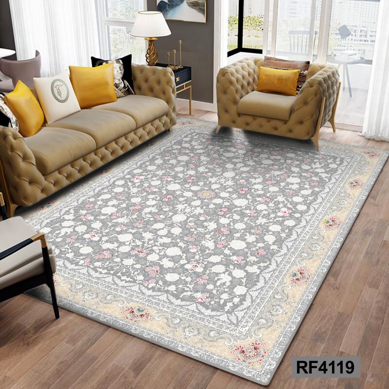 روفرشی مخمل کشدار | طرح سنتی کد RF4119