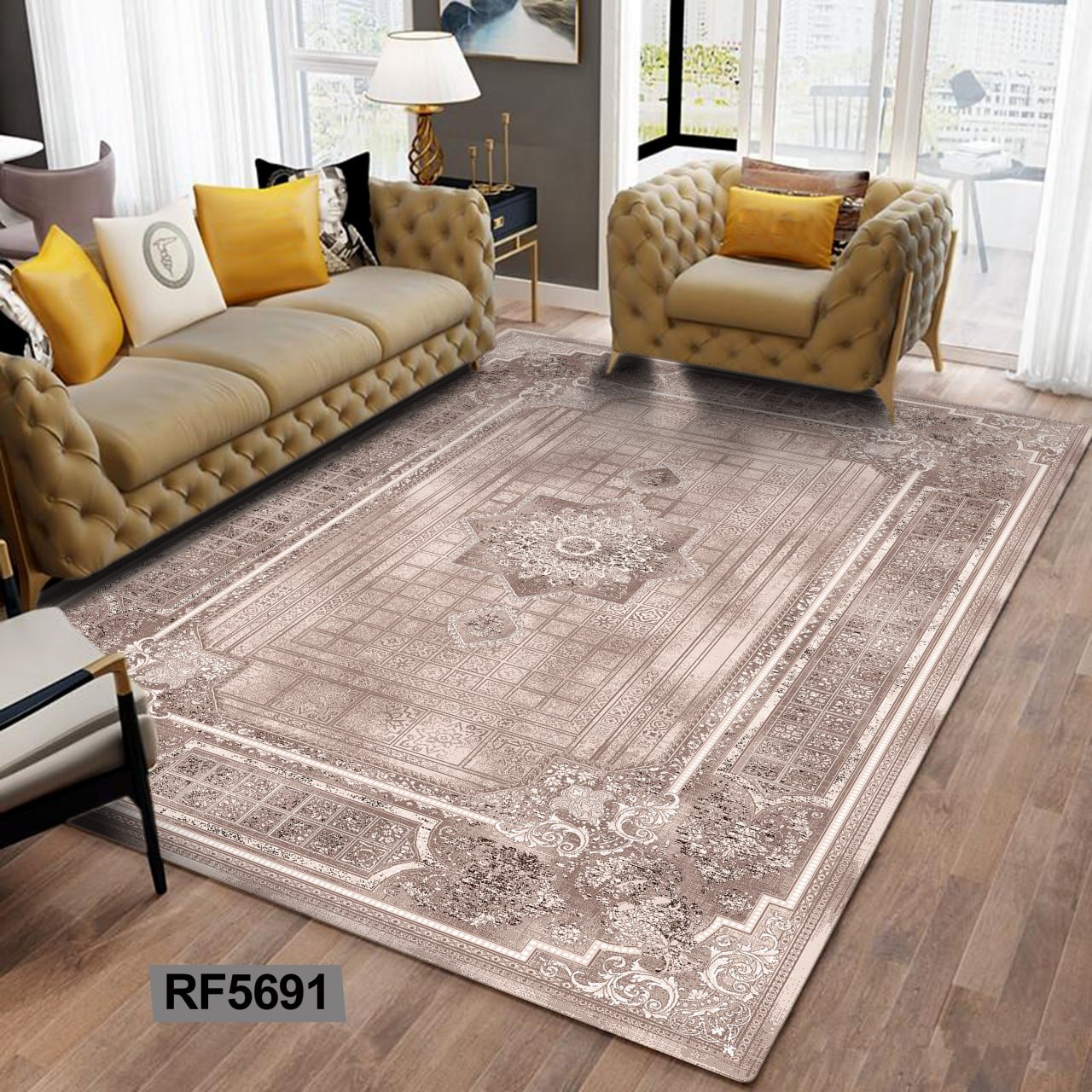 روفرشی مخمل کشدار | طرح سنتی کد RF5691