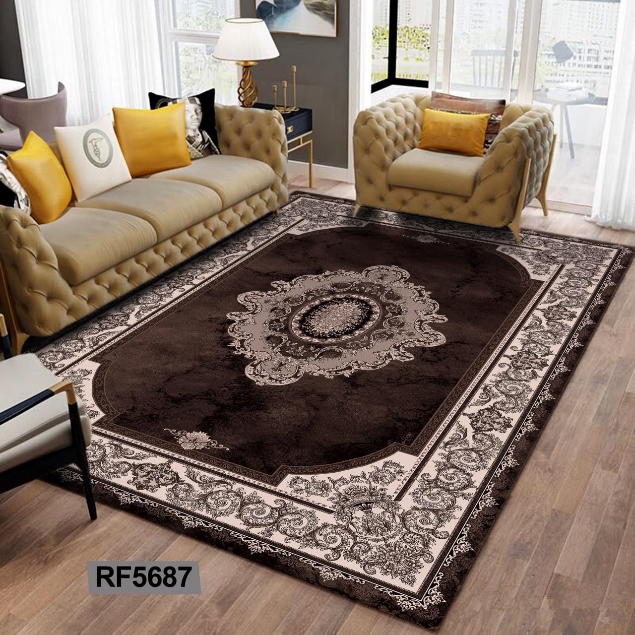 روفرشی مخمل کشدار | طرح سنتی کد RF5687