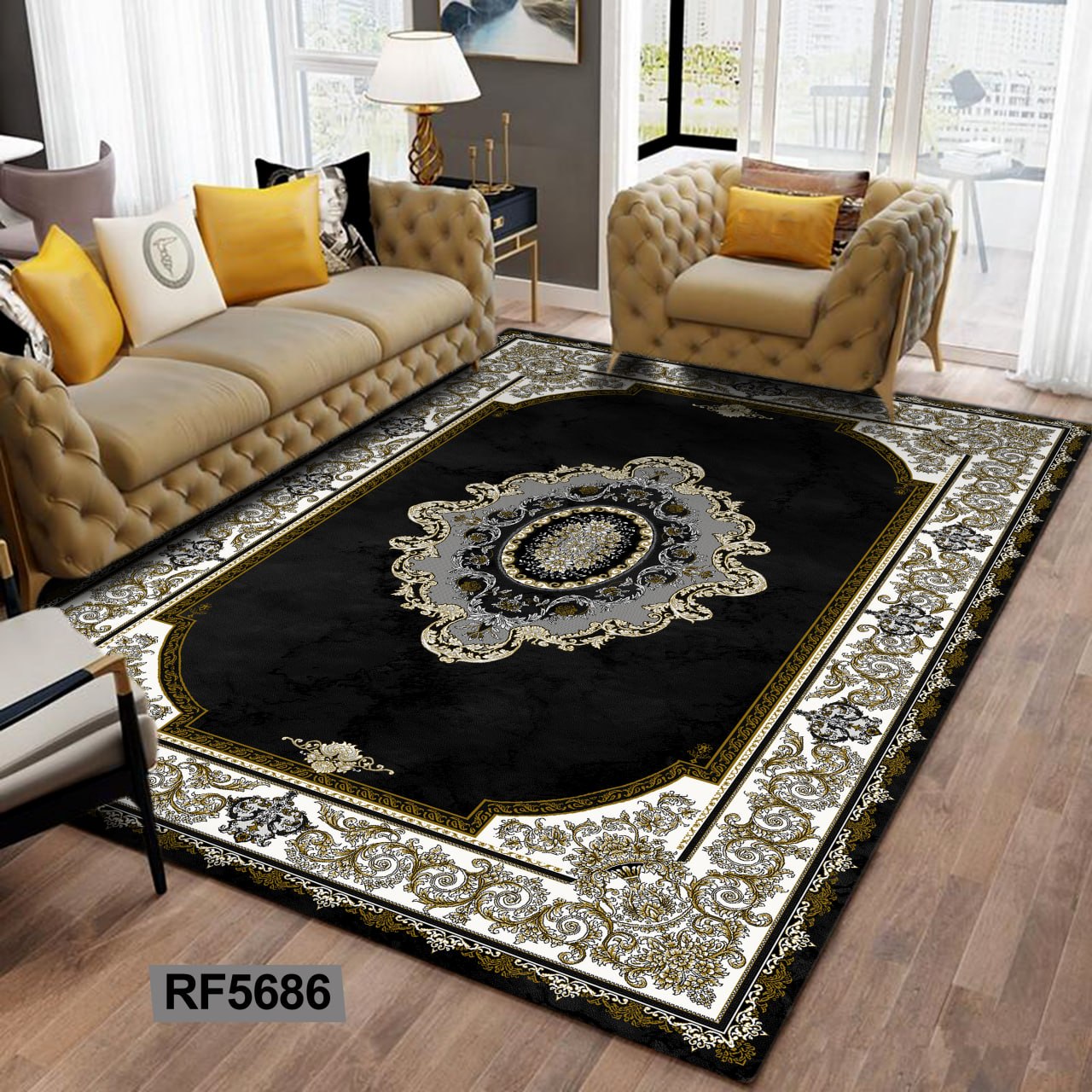 روفرشی مخمل کشدار | طرح سنتی کد RF5686