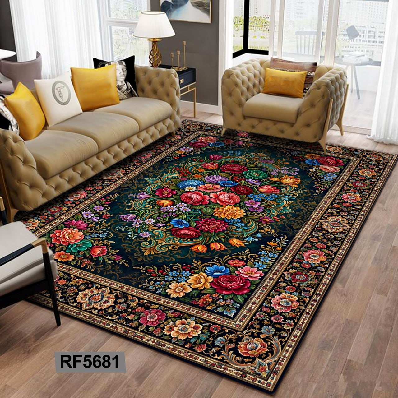 روفرشی مخمل کشدار | طرح سنتی کد RF5681