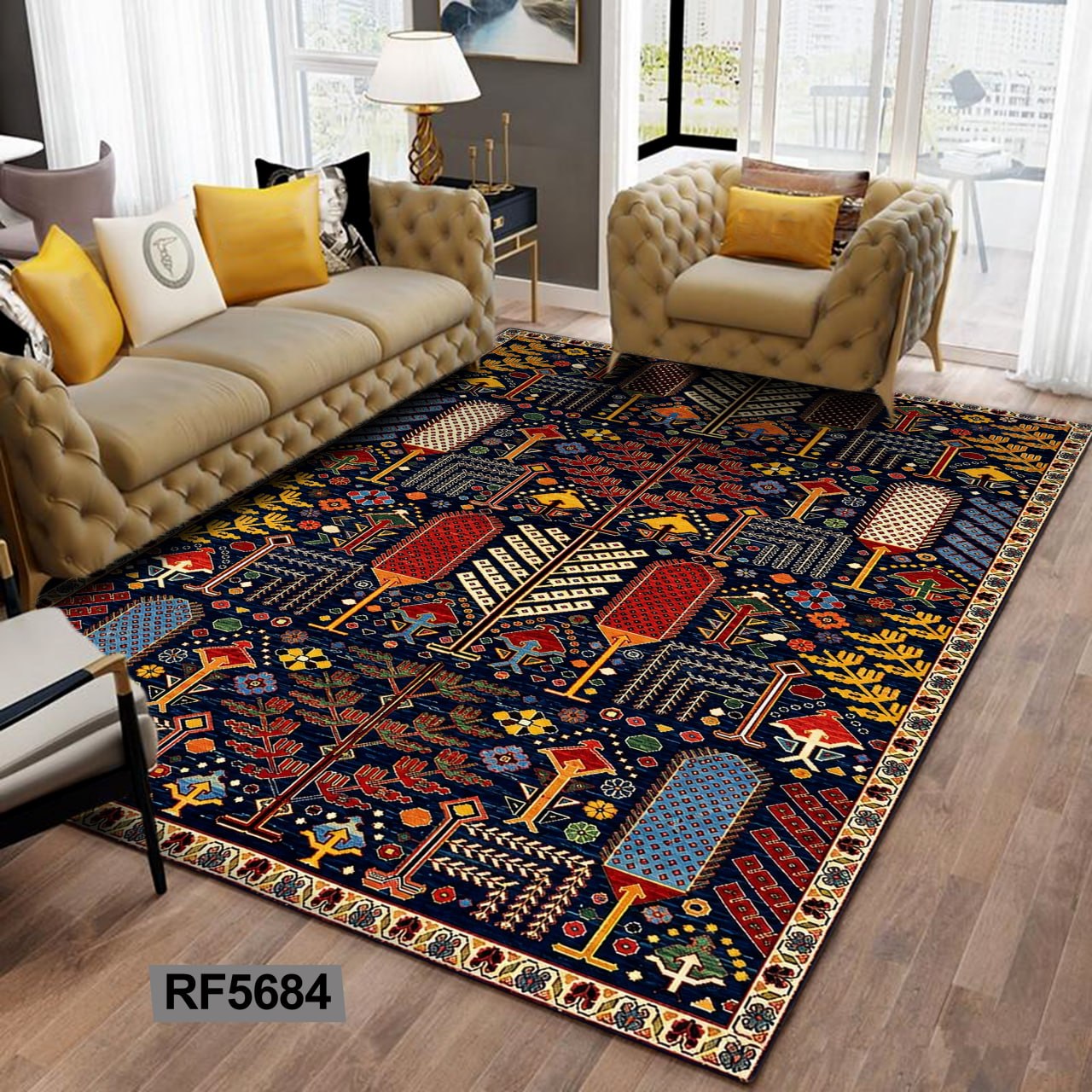 روفرشی مخمل کشدار | طرح سنتی کد RF5684