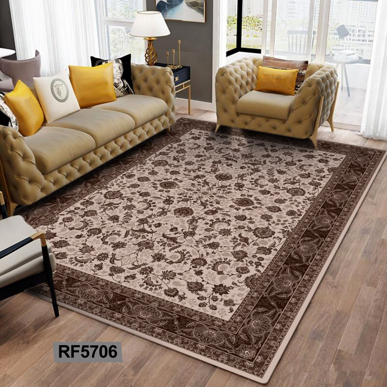 روفرشی مخمل کشدار | طرح سنتی کد RF5706