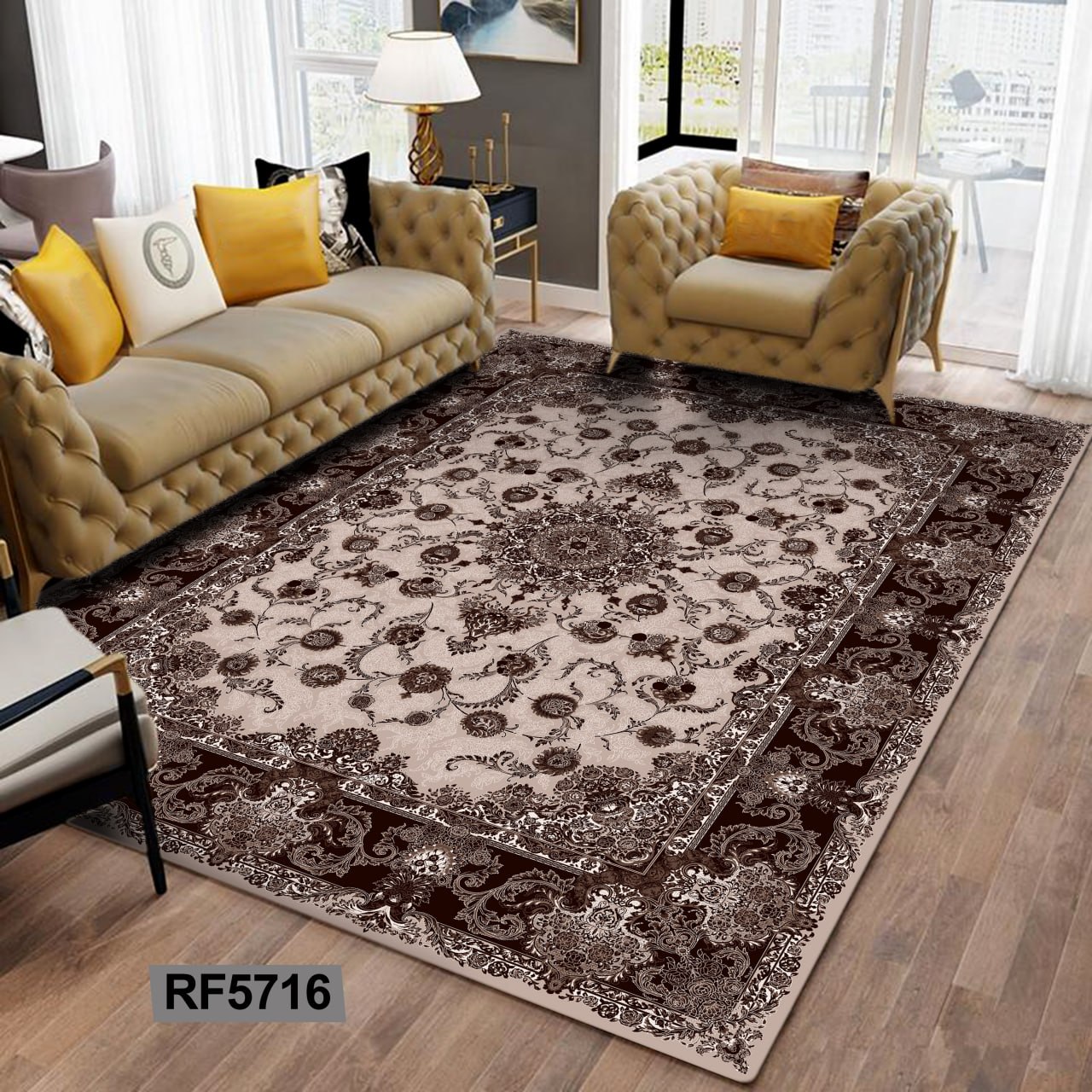روفرشی مخمل کشدار | طرح سنتی کد RF5716