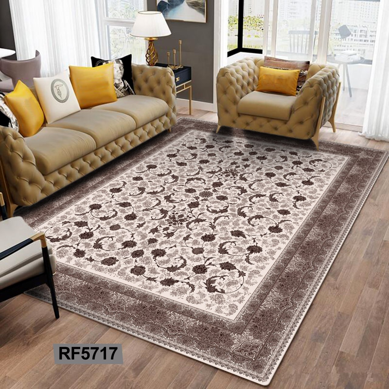 روفرشی مخمل کشدار | طرح سنتی کد RF5717