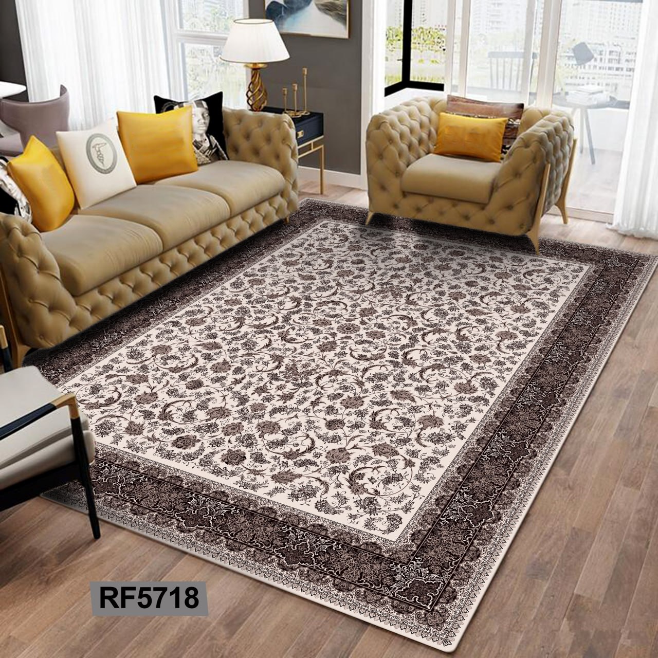 روفرشی مخمل کشدار | طرح سنتی کد RF5718